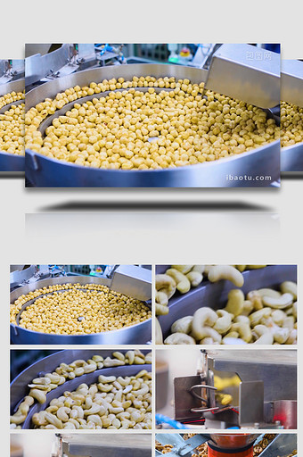 机械化生产干果坚果腰果核桃流水线实拍图片