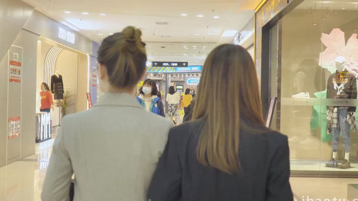 商场购物中心逛街购物消费4K视频素材