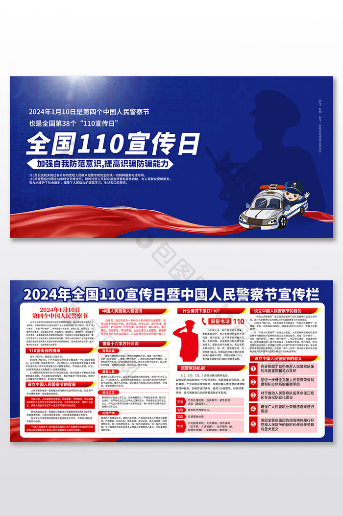 全国110宣传日中国人民警察节党建宣传栏