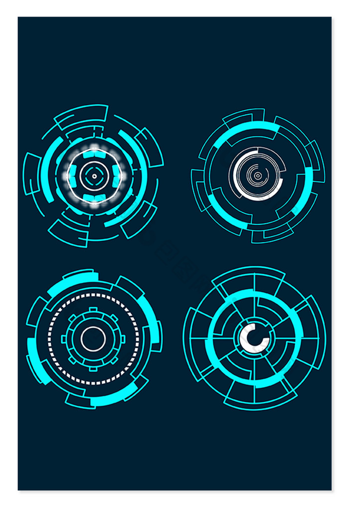 科技设计炫酷圆环元素线条