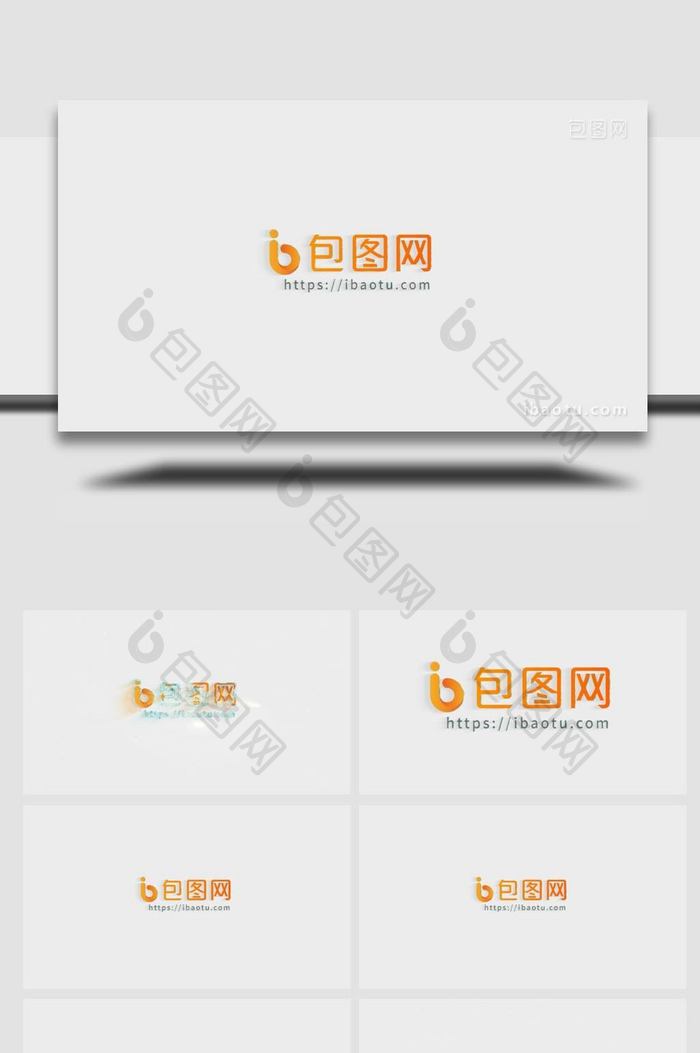 玻璃质感LOGO动画光线流动视频