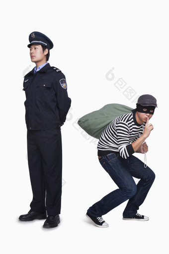 警察和窃贼摄影图