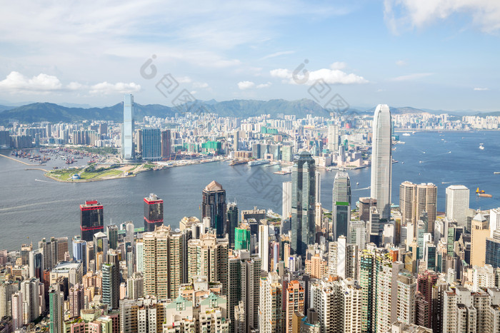 清新香港全景摄影图