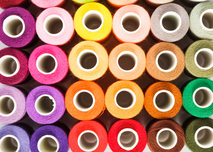 多排彩色刺绣线圈元素