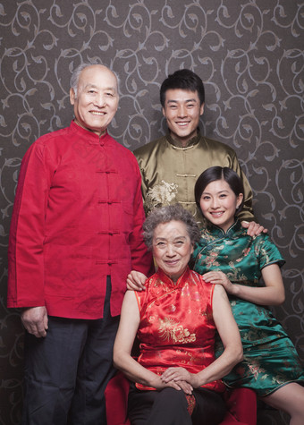 中国传统的一家人