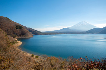 蓝色调山水<strong>美景</strong>摄影图