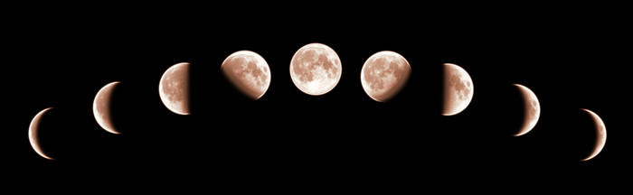 暗色调月球摄影图