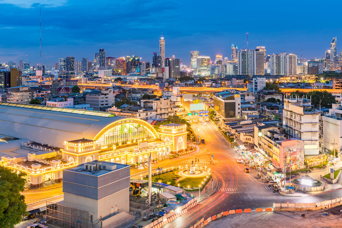 曼谷城市建筑夜景