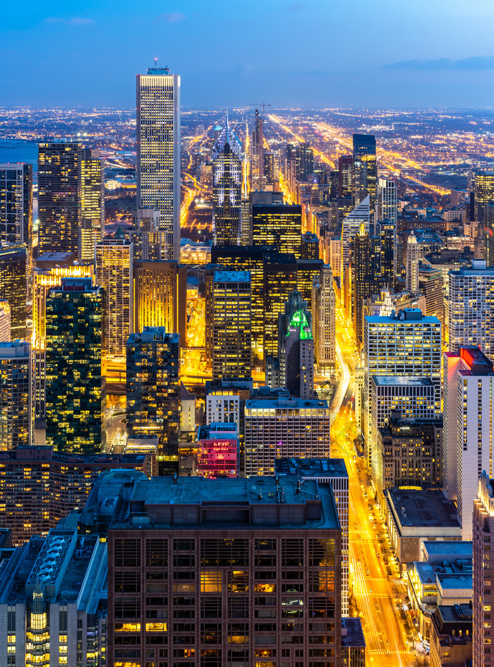 芝加哥天际线城市景观摄影图