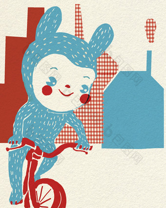 骑自行车的小兔子