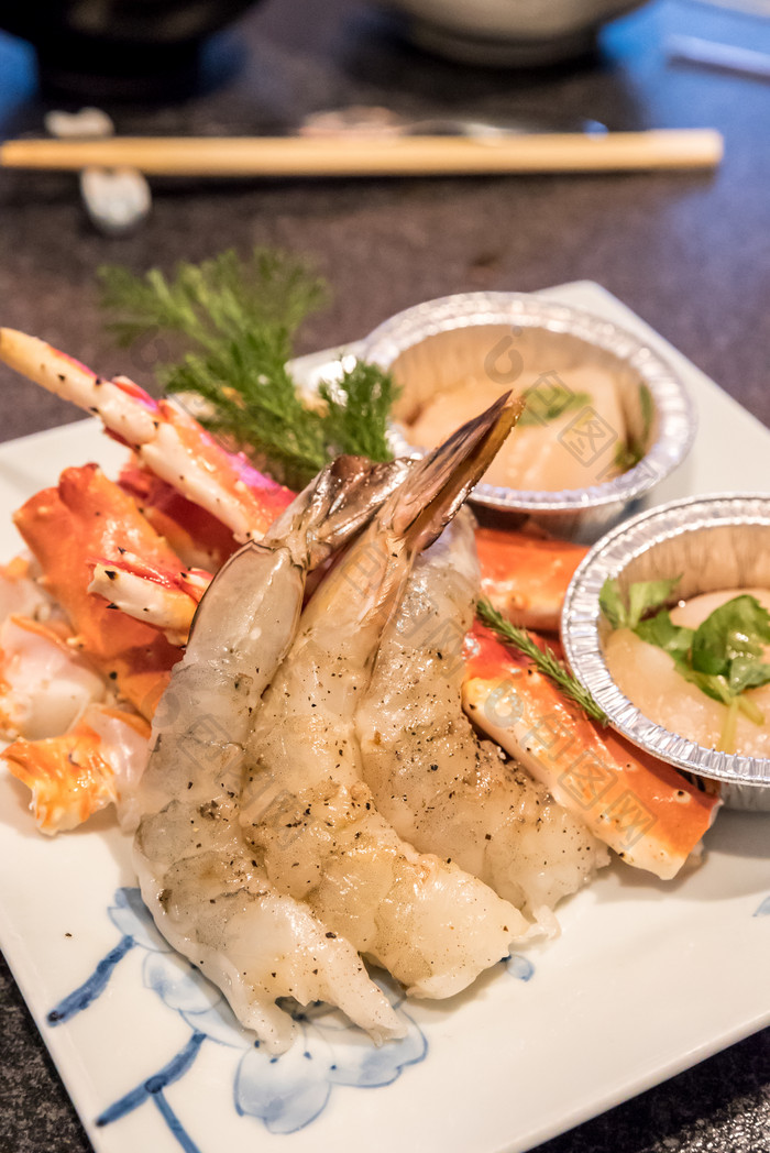 海鲜鲜虾美食摄影图