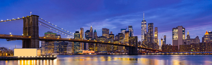 纽约布鲁克林大桥摄影图
