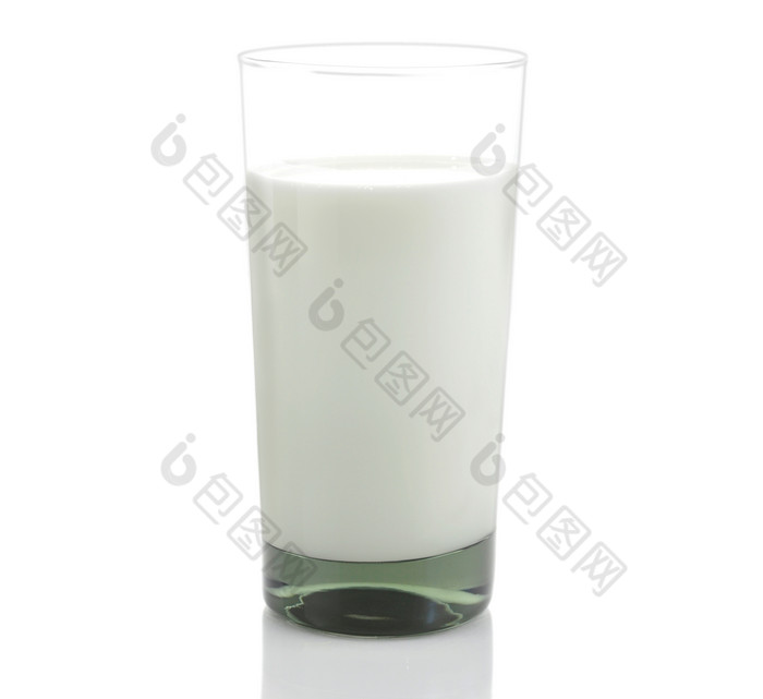 灰色调一杯牛奶摄影图