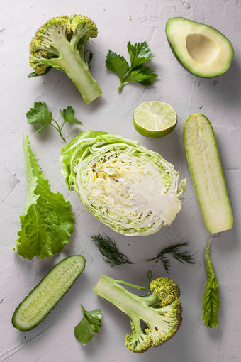 切开的青菜蔬菜摄影图