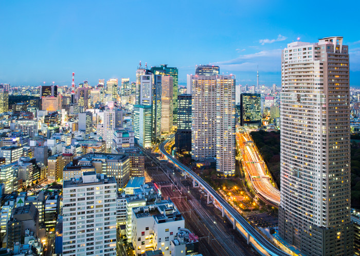 东京城市景观摩天大楼