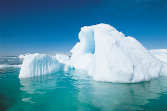 蓝色调漂亮的冰川摄影图