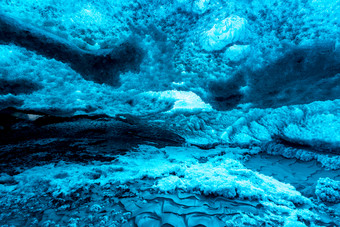 冰川蓝色冰块摄影图