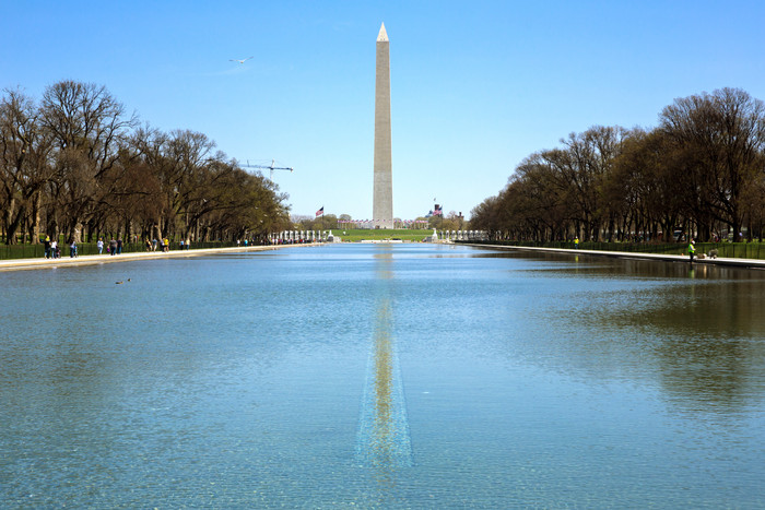 华盛顿林肯纪念碑摄影图