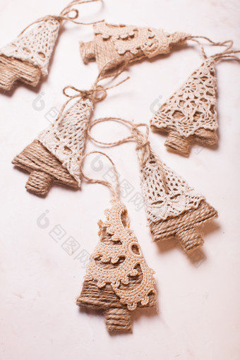 毛线编织的圣诞树