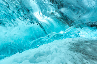 蓝色冰川冰块摄影图