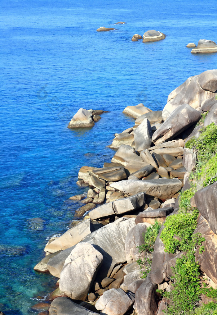 海洋大海卵石岩石