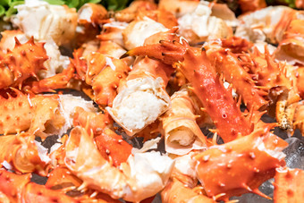 海鲜美食螃蟹腿摄影图