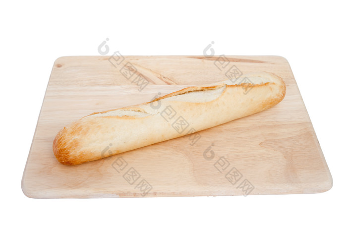 简约板上的面包摄影图