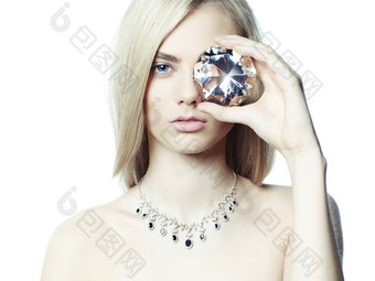 简约拿大<strong>钻石</strong>的女孩摄影图