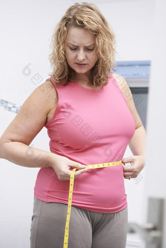 简约减肥的女人摄影图