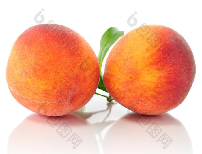 清新新鲜桃子摄影图
