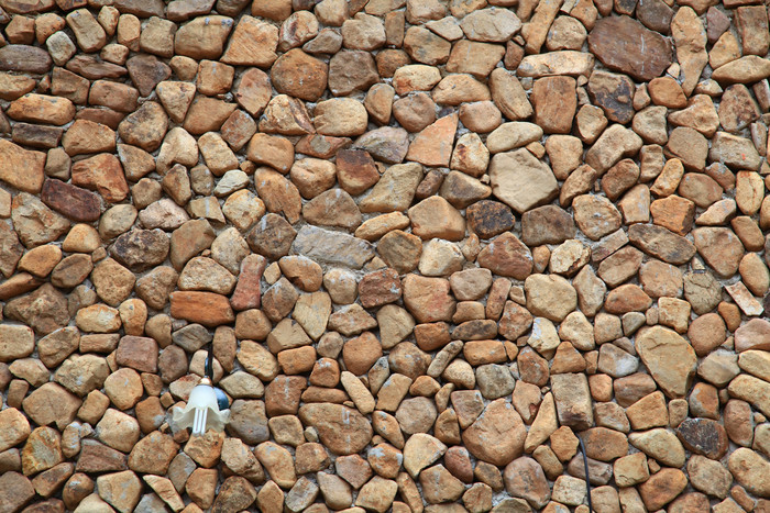 棕色石子路摄影图