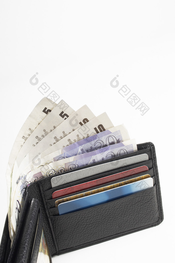 银行卡和钱包摄影图