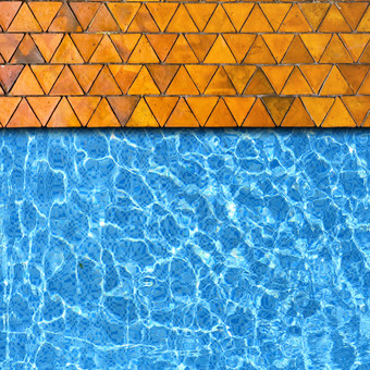 蓝色调抽象的水池摄影图