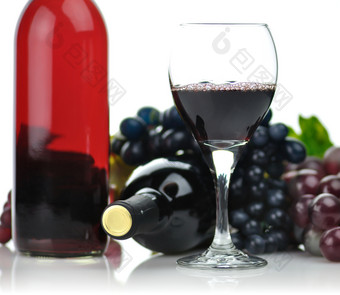 暗色调美味的葡萄酒摄影图