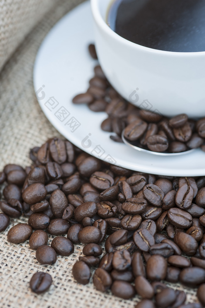 饮品咖啡和咖啡豆