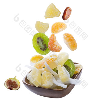 健康美味的水果干摄影图