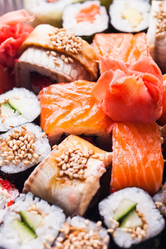 日式寿司美食摄影图