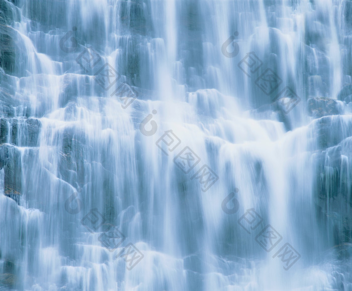 大自然瀑布水流摄影图