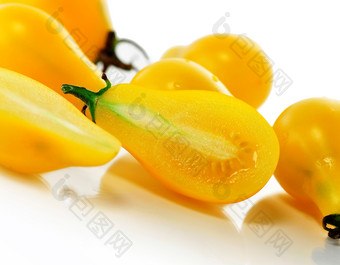 橙色调小番茄摄影图
