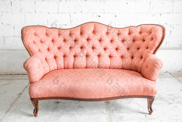 粉红色沙发摄影图