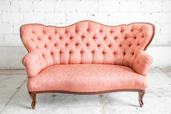 粉红色沙发摄影图