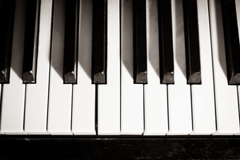 乐器钢琴黑白键按键