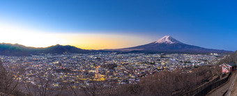 天空下的富士山摄影图