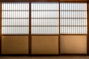 日式的房门摄影图