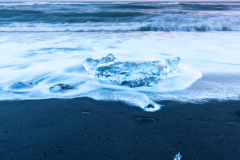 蓝色调大冰川摄影图