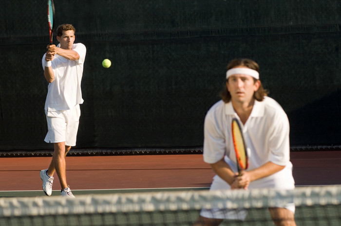 双打网球健身人物