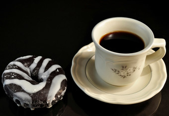 黑色风格咖啡摄影图