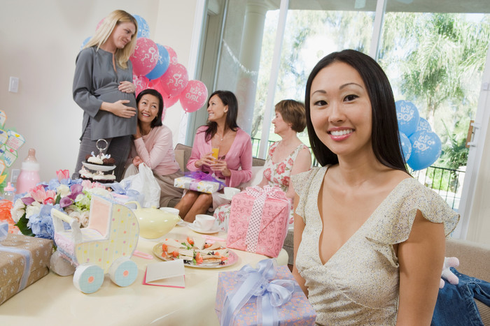 清新聚会的女人们摄影图