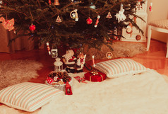 圣诞节房间装饰地毯圣诞树