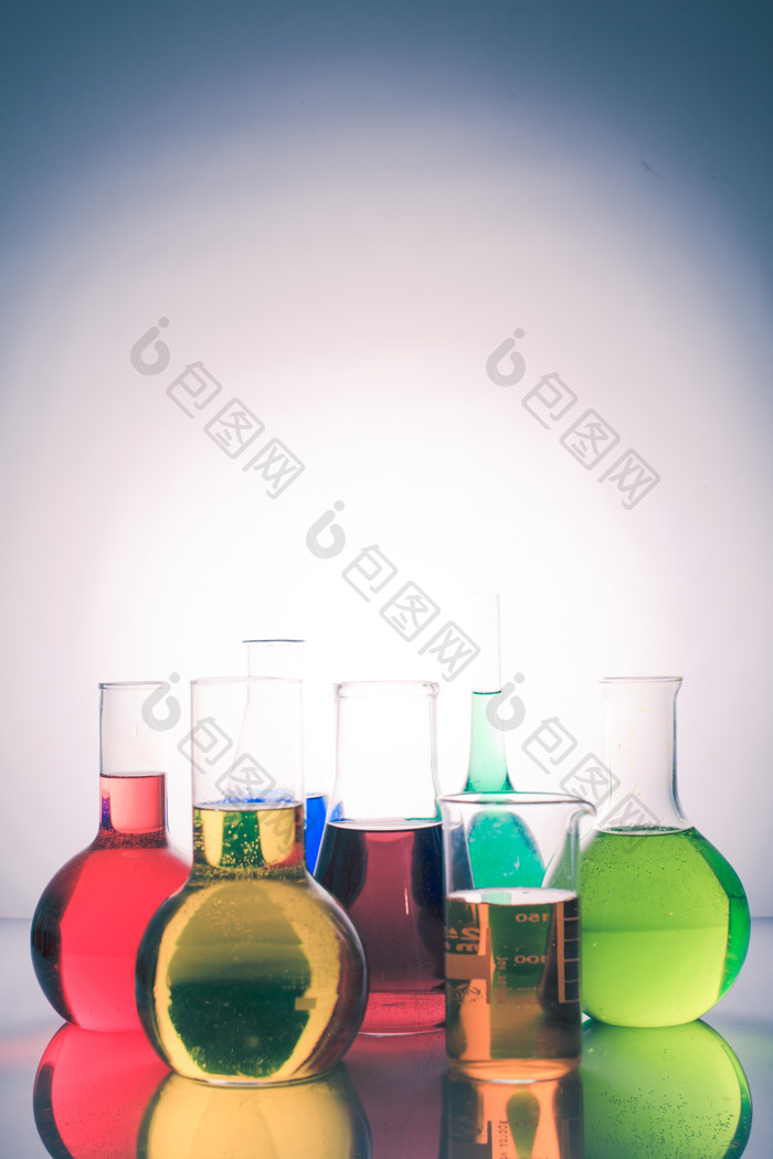 彩色化学研究药水